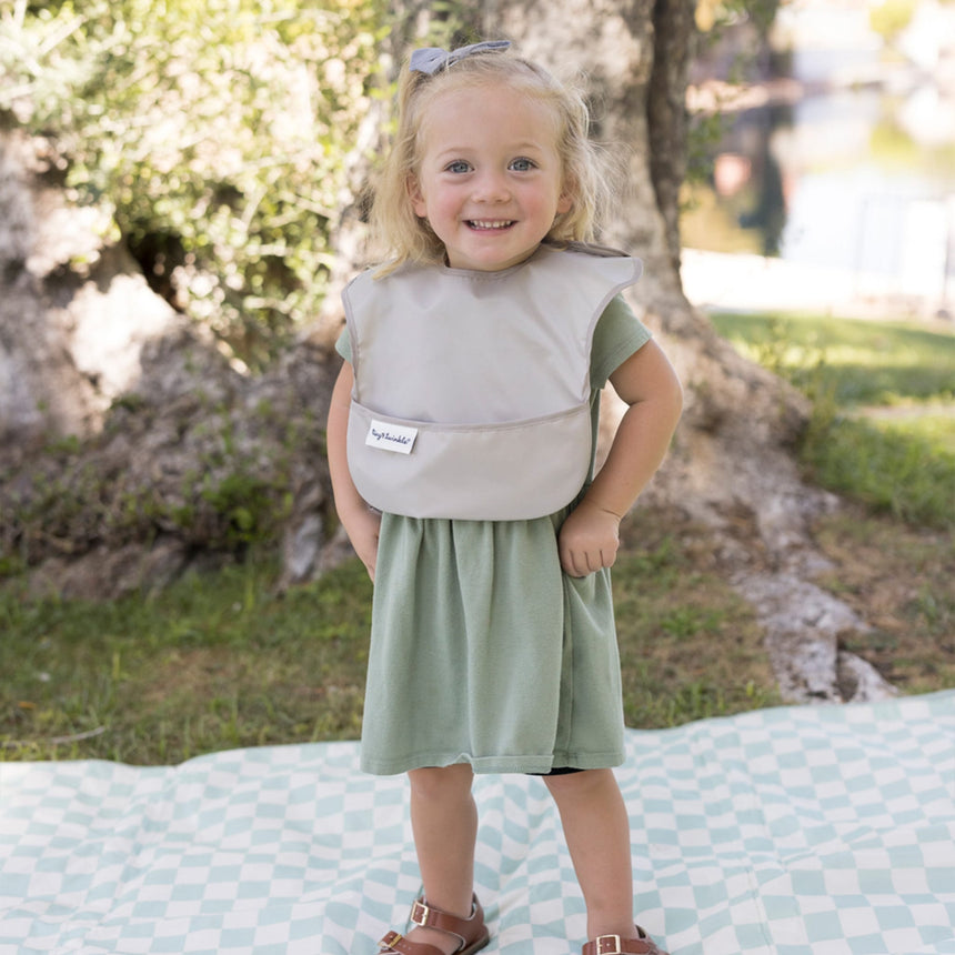 Bavoir Imperméable (2) - Bleu / Taupe-Tiny Twinkle-TIN-TT710-CLÉMENT