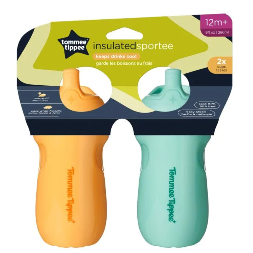 Gobelet Isotherme (2) -Bleu/ Orange-Tommee Tippee-TMT-447981-CLÉMENT