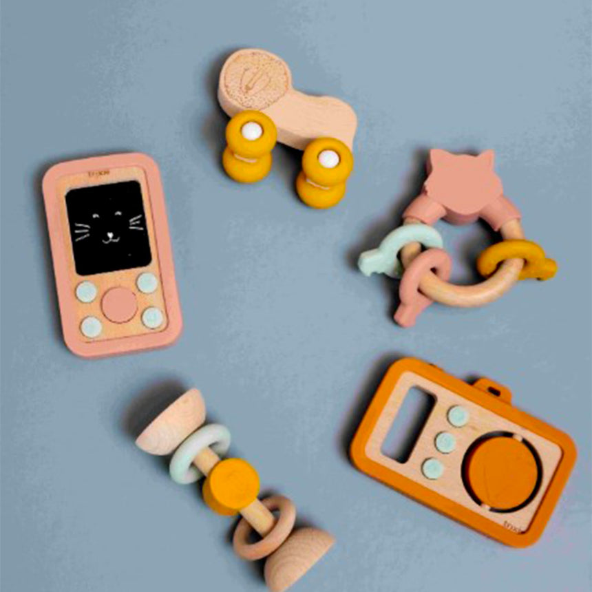 Téléphone Bébé en Silicone et Bois Mr Lion-Trixie-TRX-36-243-CLÉMENT