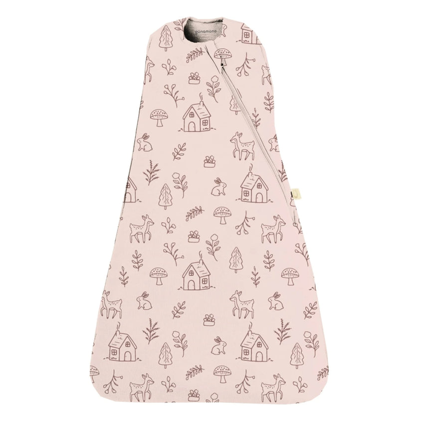 Sac de Nuit Emmaillotage Nouveau-Né-3mois - Forêt Rose Doré-mi-Günamüna-UNA-2800DOE-CLÉMENT