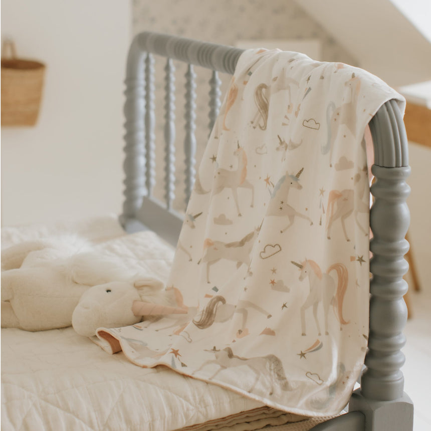 Petite Couverture Minky - Les rêves de Licornes-Veille sur Toi-VST-VSTCVCELESTE-CLÉMENT