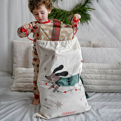 Grand Sac Cadeau / Poche Du Père Noel - Chien-Bebe Confort-CA3-HK-DOG-CLÉMENT