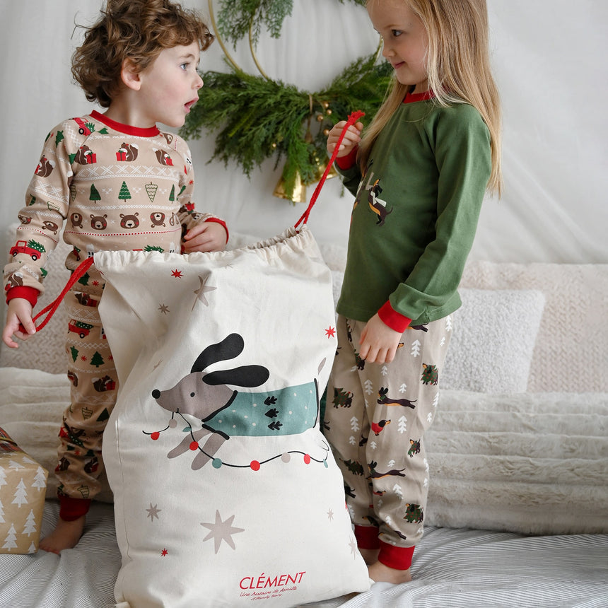 Grand Sac Cadeau / Poche Du Père Noel - Chien-Bebe Confort-CA3-HK-DOG-CLÉMENT