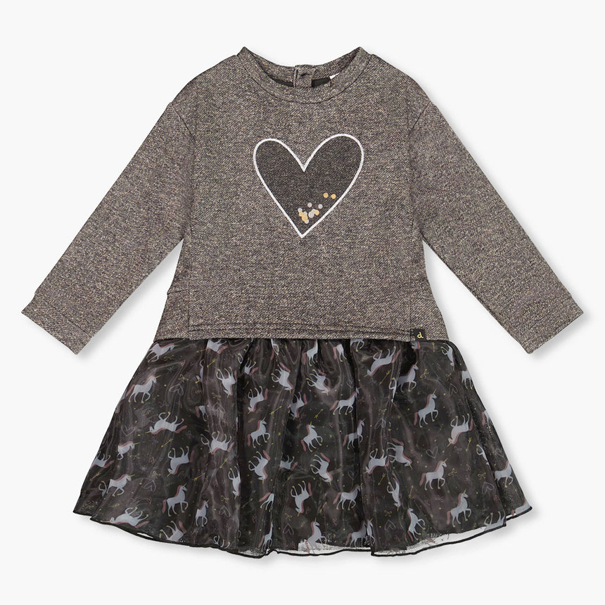 Robe Noir Licorne 7-10ans-Deux par Deux-Noir-7-2X2-H20K87-999C-CLÉMENT