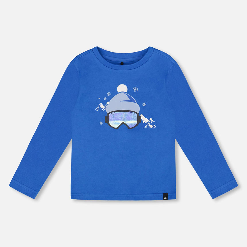 T-shirt Ski 3-6ans-Deux par Deux-Bleu Royal-3-2X2-H20T65-920-CLÉMENT