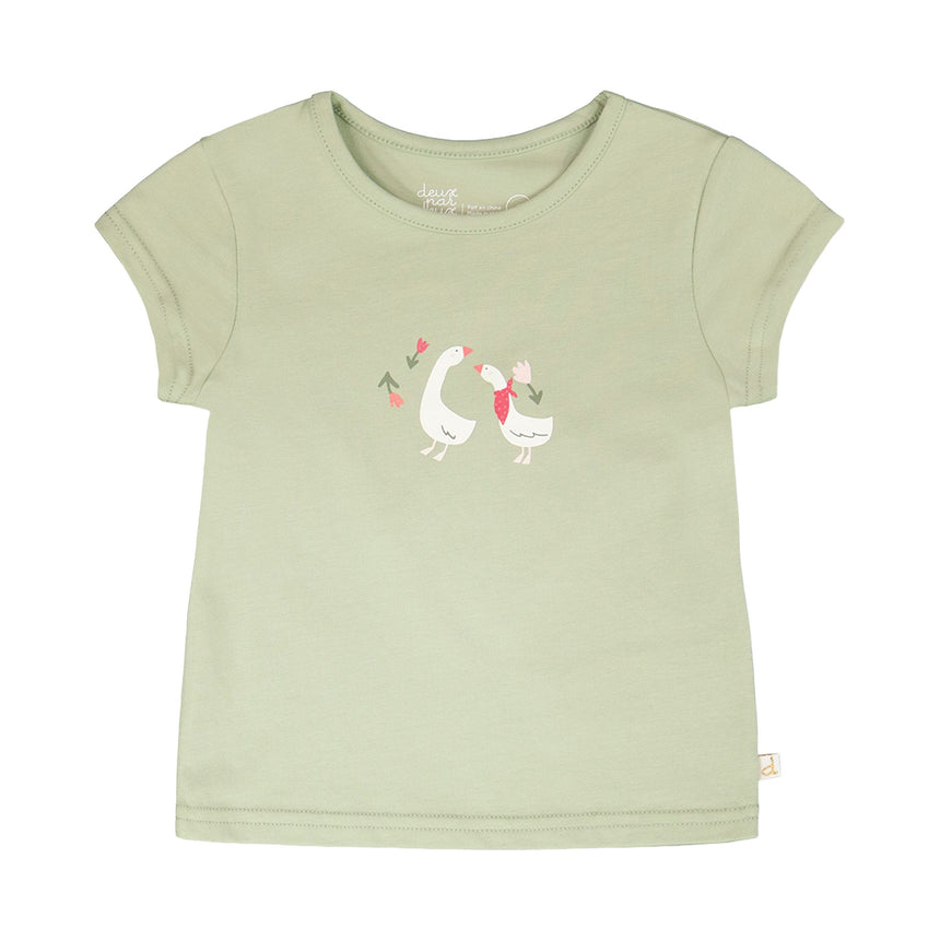 T-shirt Petite Prairie 3-6ans-Deux par Deux-Sauge-3-2X2-H30F70-3910-CLÉMENT