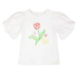 T-shirt Fleur Jonquilles 3-6ans-Deux par Deux-Blanc-3-2X2-H30H71-100B-CLÉMENT