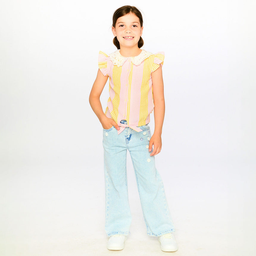 Blouse Marguerites 7-10ans-Deux par Deux-2X2-H30I15-137C-CLÉMENT