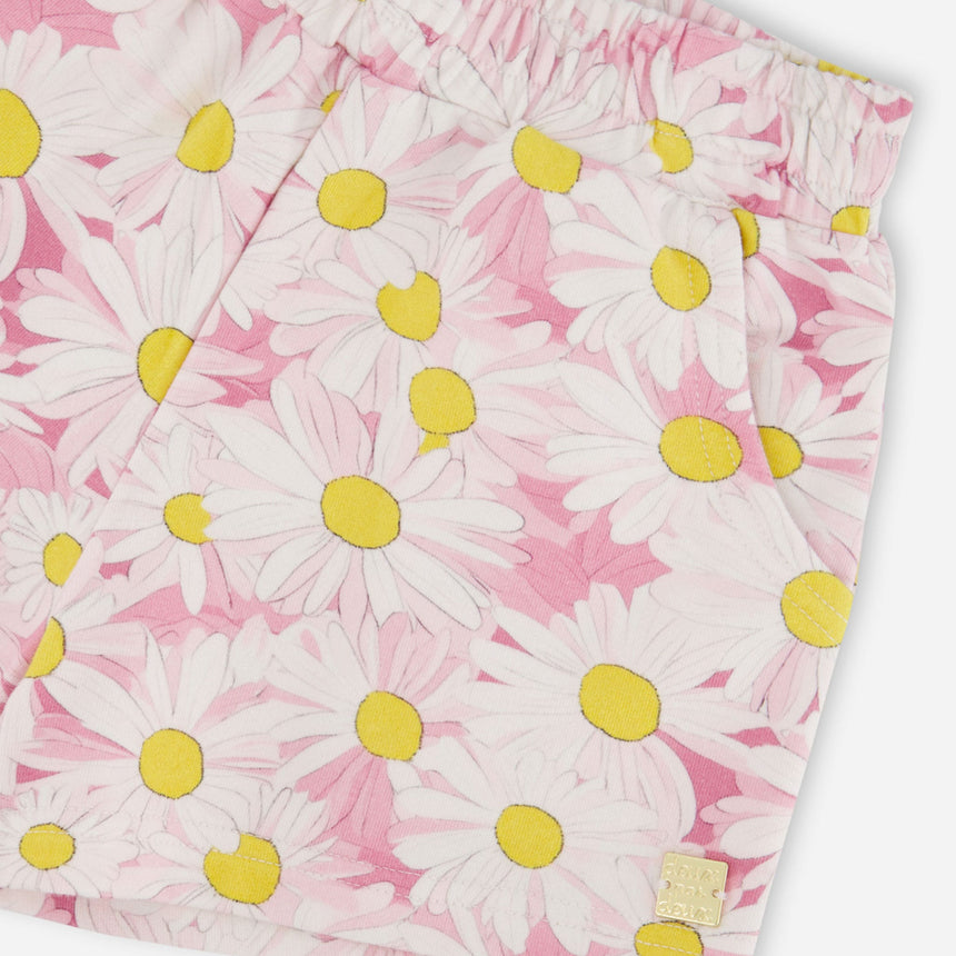 Short Ouaté Marguerites 3-6ans-Deux par Deux-2X2-H30I26-136B-CLÉMENT