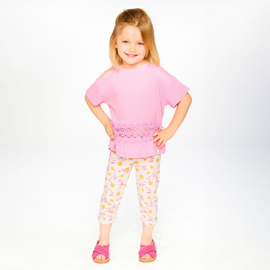 T-shirt Marguerites 3-6ans-Deux par Deux-2X2-H30I71-6240B-CLÉMENT