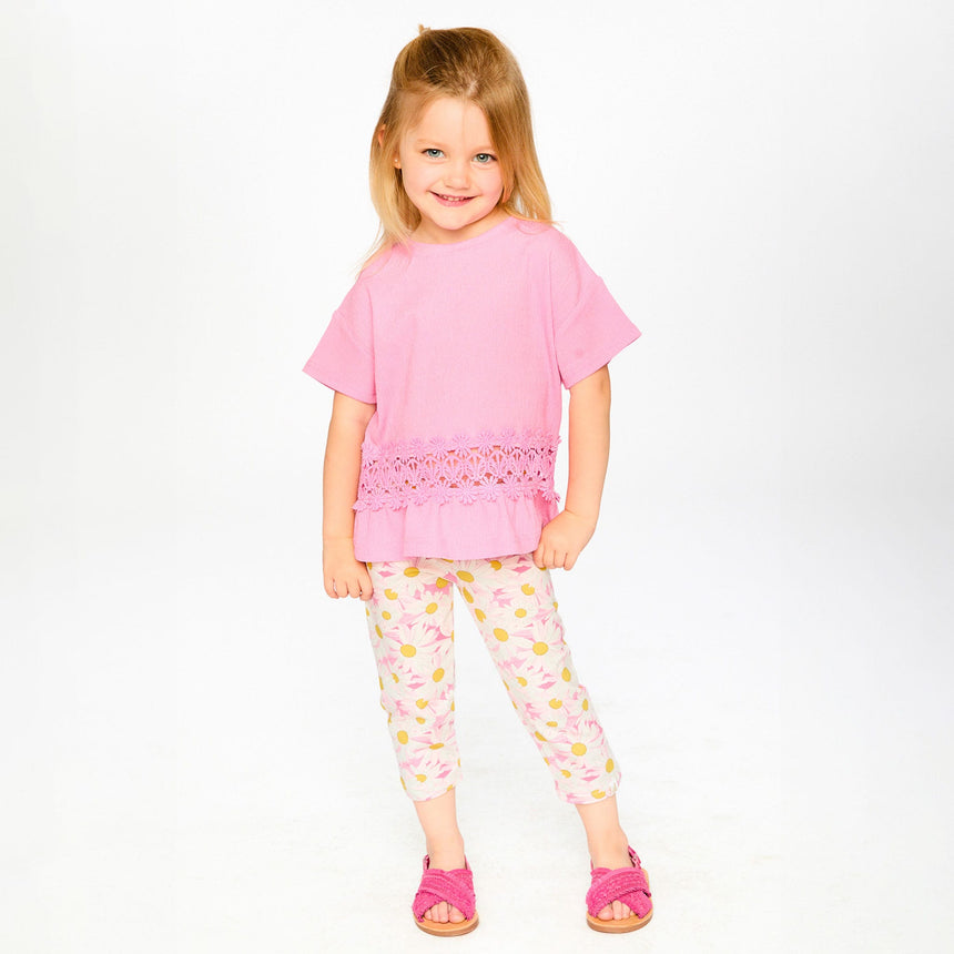 T-shirt Marguerites 3-6ans-Deux par Deux-2X2-H30I71-6240B-CLÉMENT