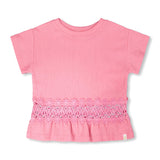 T-shirt Marguerites 7-10ans-Deux par Deux-Rose-7-2X2-H30I71-6240C-CLÉMENT