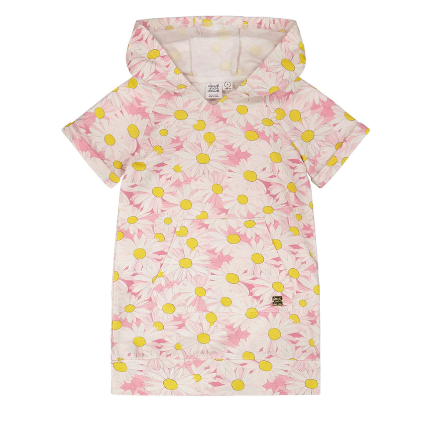 Robe Ouaté Marguerites 7-10ans-Deux par Deux-Rose-7-2X2-H30I86-136C-CLÉMENT