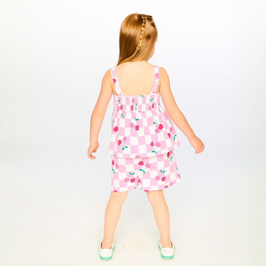 Combinaison Carreaux Cerise 3-6ans-Deux par Deux-2X2-H30L40-140B-CLÉMENT