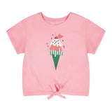 T-shirt Crème Glacé Cerise 3-6ans-Deux par Deux-Rose-3-2X2-H30L70-6050B-CLÉMENT