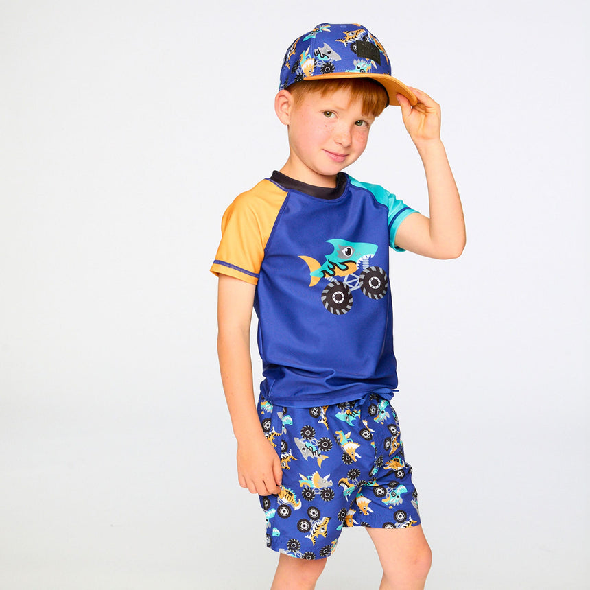 Maillot Short Monster Truck2-6ans-Deux par Deux-2X2-H30OB10-160-CLÉMENT