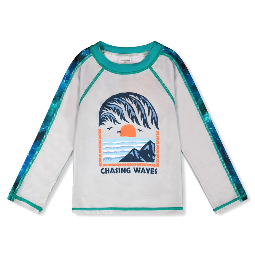 T-shirt Maillot Vagues 2-6ans-Deux par Deux-Gris-2-3-2X2-H30OB50-1190-CLÉMENT