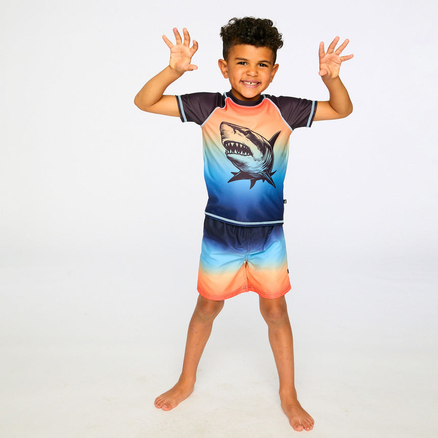 T-shirt Maillot Requin 2-6ans-Deux par Deux-2X2-H30OB65-159B-CLÉMENT