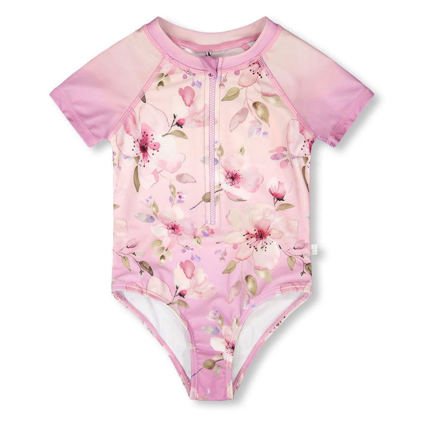 Maillot UV Lilas Fleurs 2-6ans-Deux par Deux-Lilas-2-3-2X2-H30OG11-143B-CLÉMENT