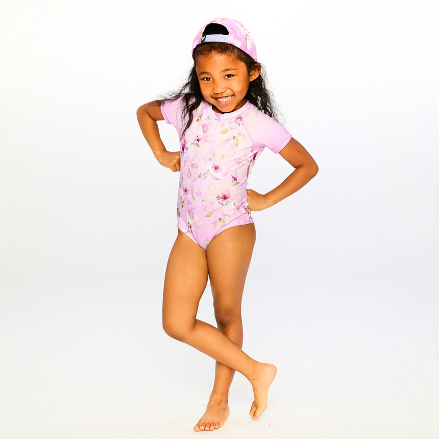 Maillot UV Lilas Fleurs 2-6ans-Deux par Deux-2X2-H30OG11-143B-CLÉMENT