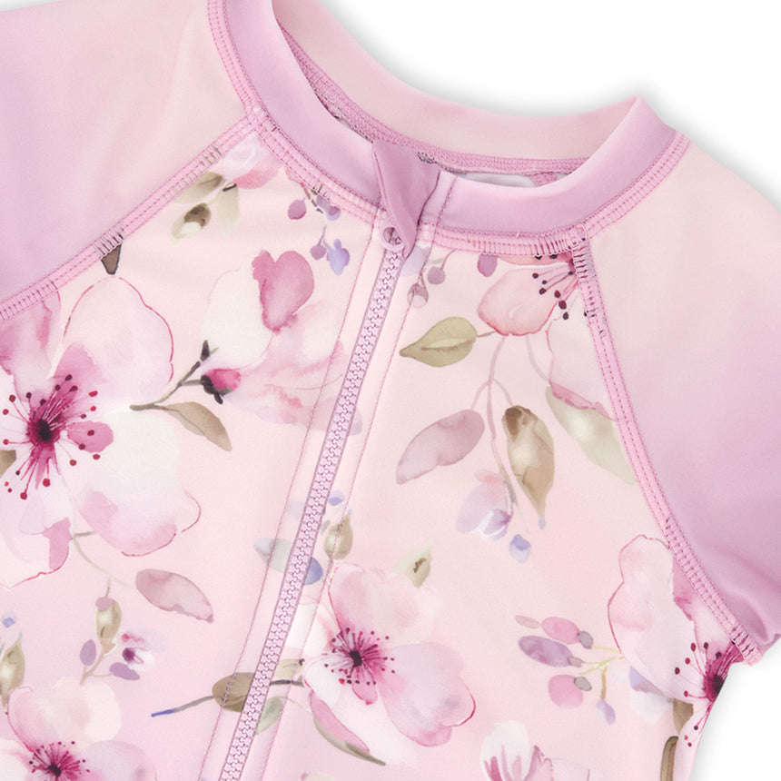Maillot UV Lilas Fleurs 2-6ans-Deux par Deux-2X2-H30OG11-143B-CLÉMENT