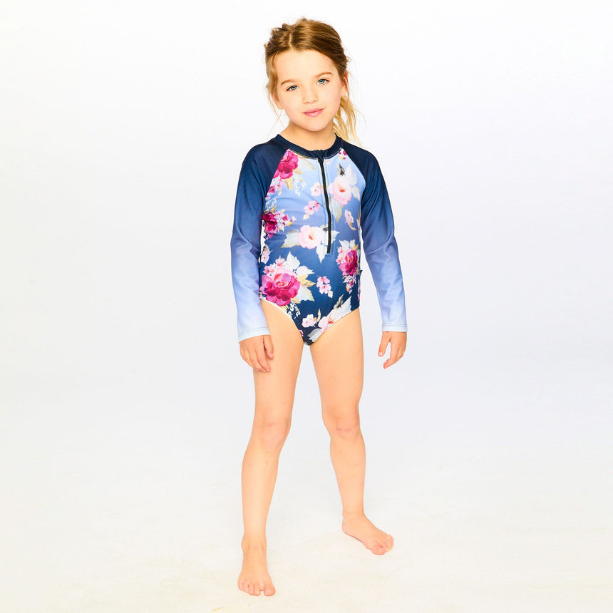 Maillot UV Roses 2-6ans-Deux par Deux-2X2-H30OG20-144B-CLÉMENT