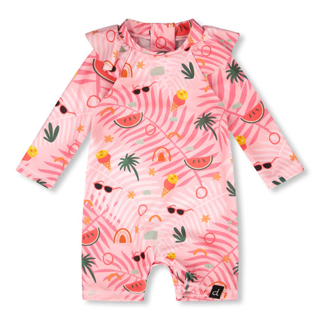 Maillot UV Jungle Été 3-24mois-Deux par Deux-Rose-3-6 m-2X2-H30OG50-148-CLÉMENT