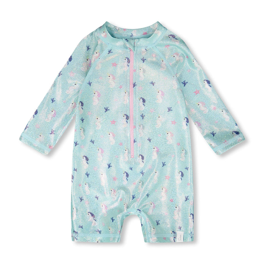 Maillot UV Hippocampe 3-24mois-Deux par Deux-Menthe-3-6 m-2X2-H30OG60-150-CLÉMENT