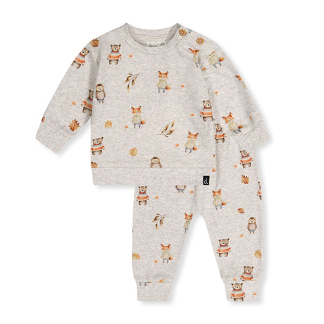 Ensemble Deux Pièces Animaux Bois 6-24mois-Deux par Deux-Beige-6 m-2X2-J20C10-2J240-CLÉMENT
