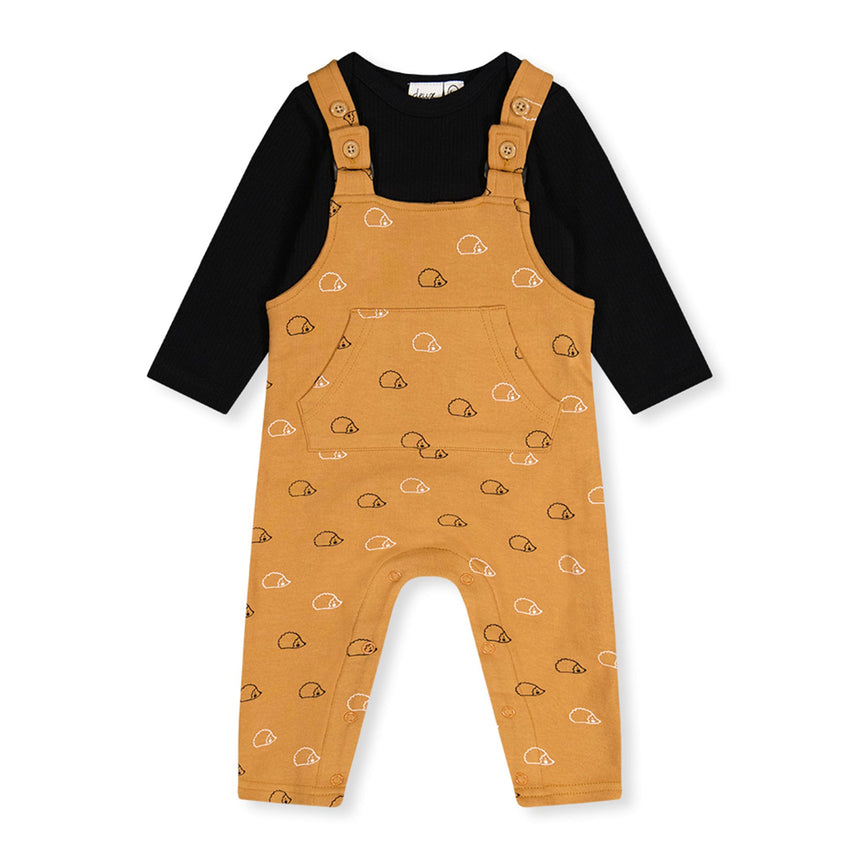 Ensemble Salopette Animaux Bois 6-24mois-Deux par Deux-Noir-6 m-2X2-J20D40-9990-CLÉMENT
