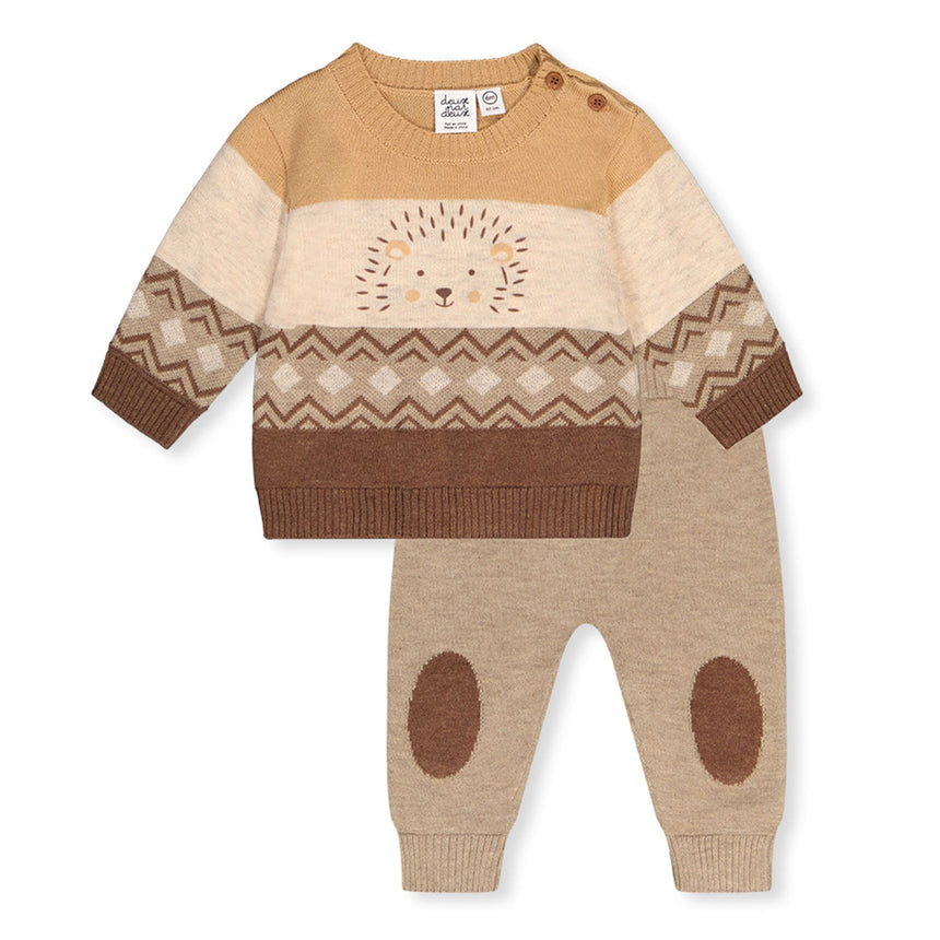 Ensemble Tricot Bois 6-24mois-Deux par Deux-Taupe-6 m-2X2-J20DT11-1210-CLÉMENT