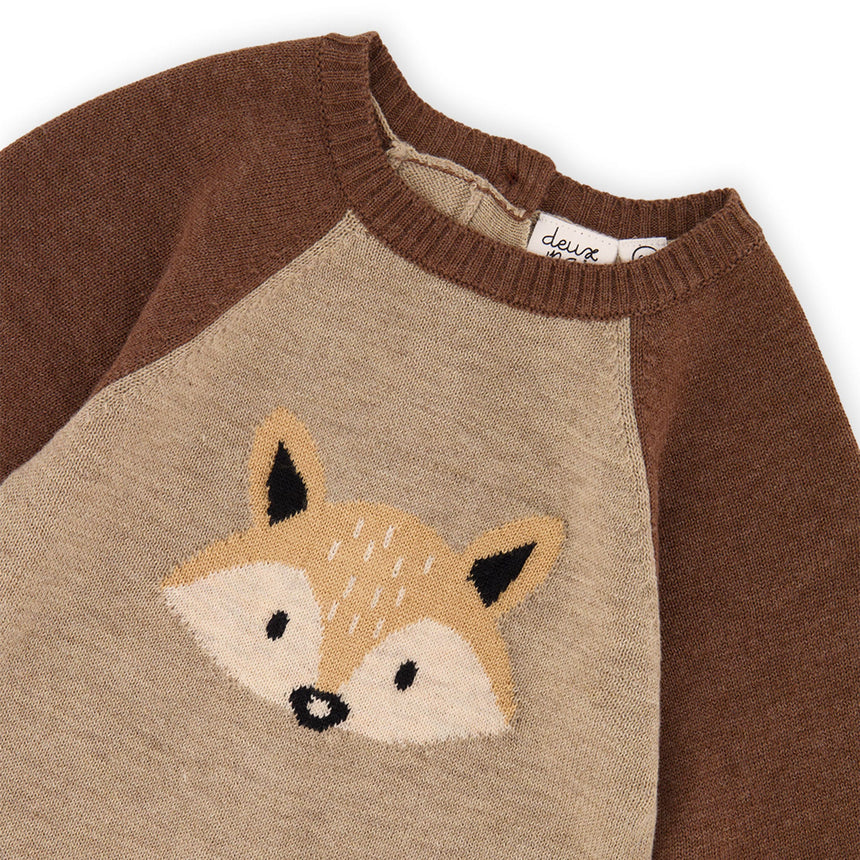Combi Tricot Renard Bois 6-24-Deux par Deux-2X2-J20DT40-1210-CLÉMENT