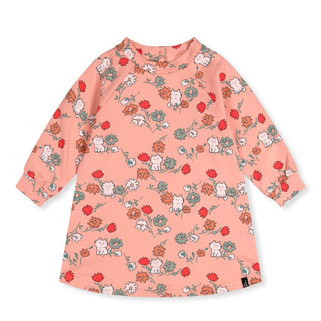 Robe Petites Moustaches 3-6ans-Deux par Deux-Corail-3-2X2-J20E85-2J254-CLÉMENT