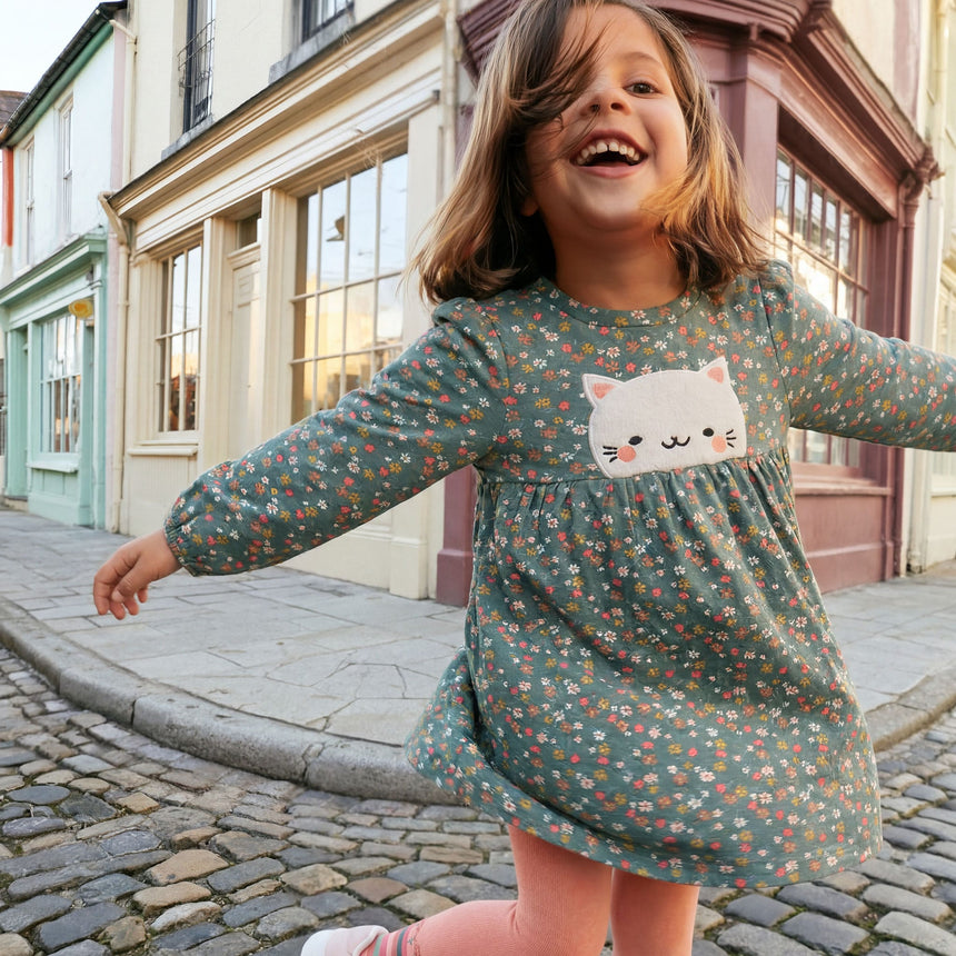 Robe Chat Moustaches 3-6ans-Deux par Deux-2X2-J20E87-2J255-CLÉMENT