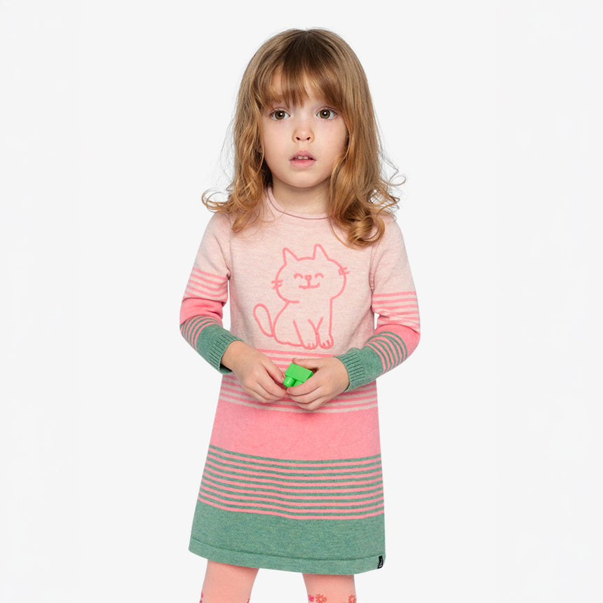 Robe Tricot Moustaches 3-6ans-Deux par Deux-2X2-J20ET88-6850-CLÉMENT