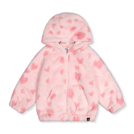 Veste Peluche Coeur 3-6ans-Deux par Deux-Rose-3-2X2-J20F50-253B-CLÉMENT