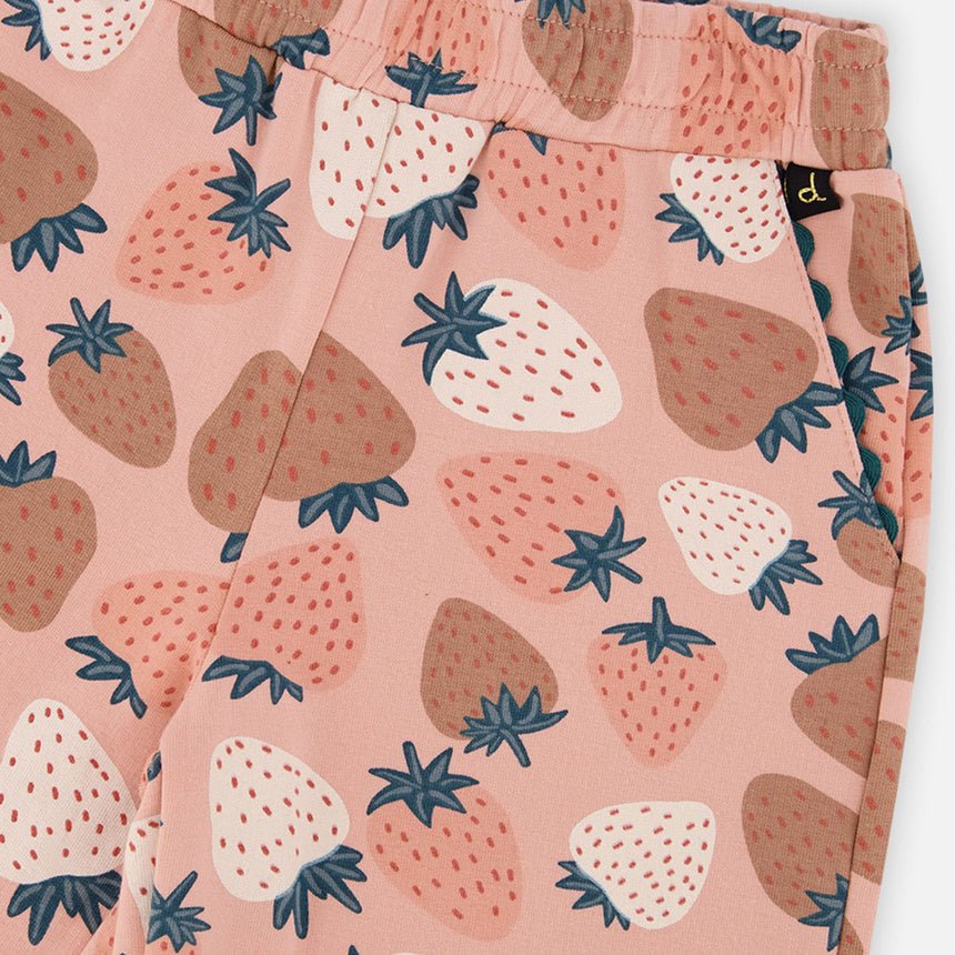 Pantalon Ouaté Fraise 7-10ans-Deux par Deux-2X2-J20G21-257C-CLÉMENT
