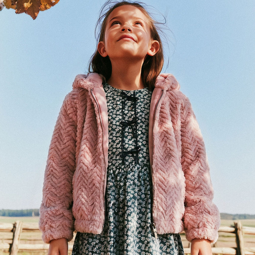 Veste Peluche Fraise 3-6ans-Deux par Deux-2X2-J20G50-6500B-CLÉMENT