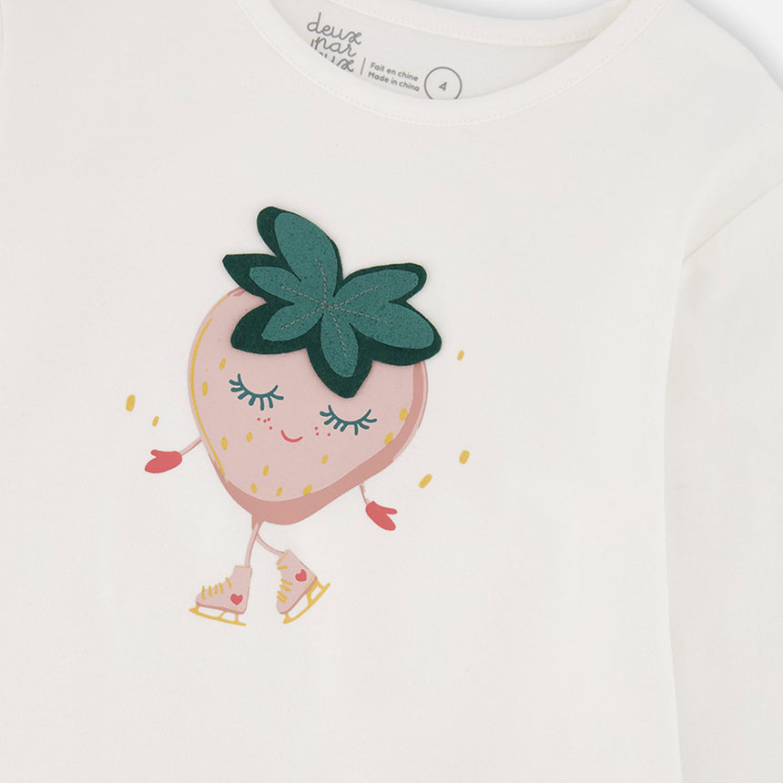 T-shirt Fraise 3-6ans-Deux par Deux-2X2-J20G70-1010B-CLÉMENT