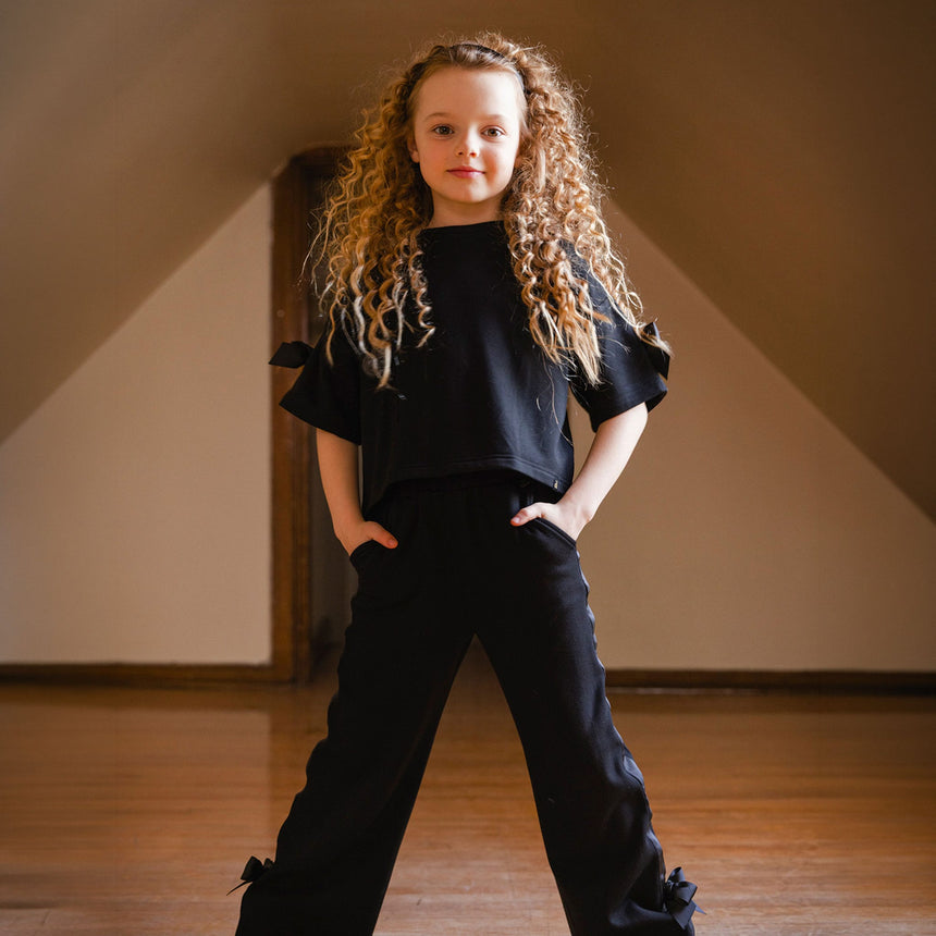 T-shirt Caramel Noir 3-6ans-Deux par Deux-2X2-J20H72-999B-CLÉMENT