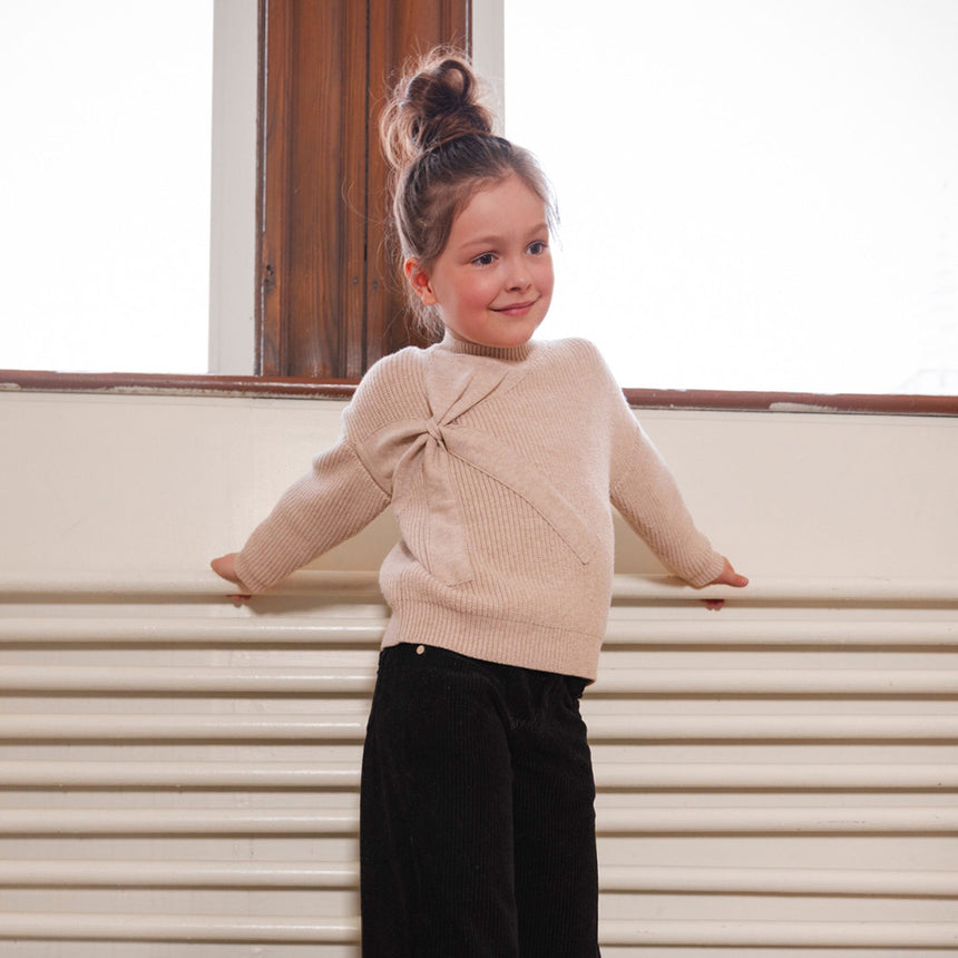 Pull Boucle Caramel Noir 3-6ans-Deux par Deux-2X2-J20HT31-101B-CLÉMENT