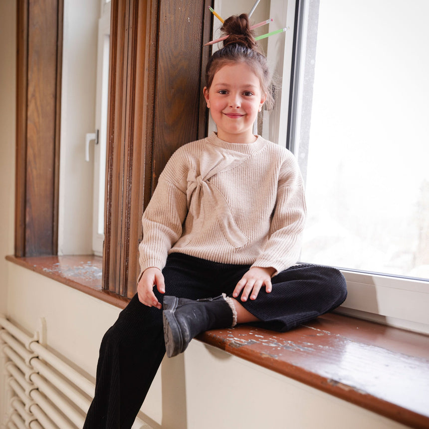Pull Boucle Caramel Noir 3-6ans-Deux par Deux-2X2-J20HT31-101B-CLÉMENT