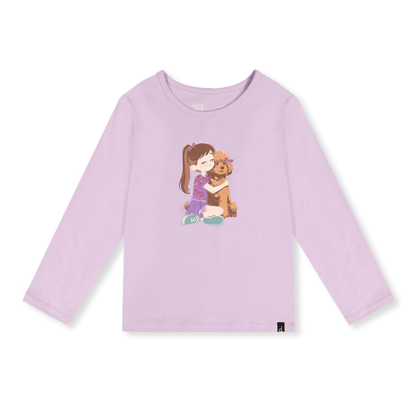 T-shirt Caniche Chic 7-10ans-Deux par Deux-Lilas-7-2X2-J20I70-5180C-CLÉMENT