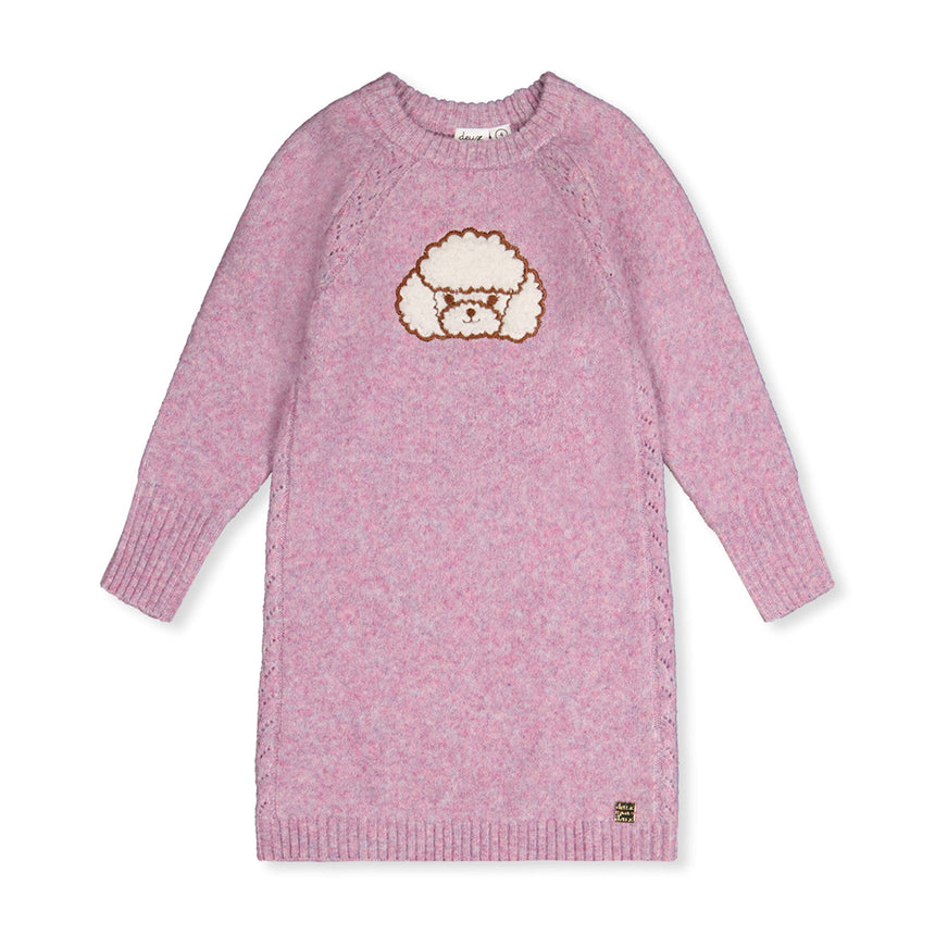 Robe Tricot Chic Caniche 7-10ans-Deux par Deux-Lilas-7-2X2-J20IT87-518C-CLÉMENT