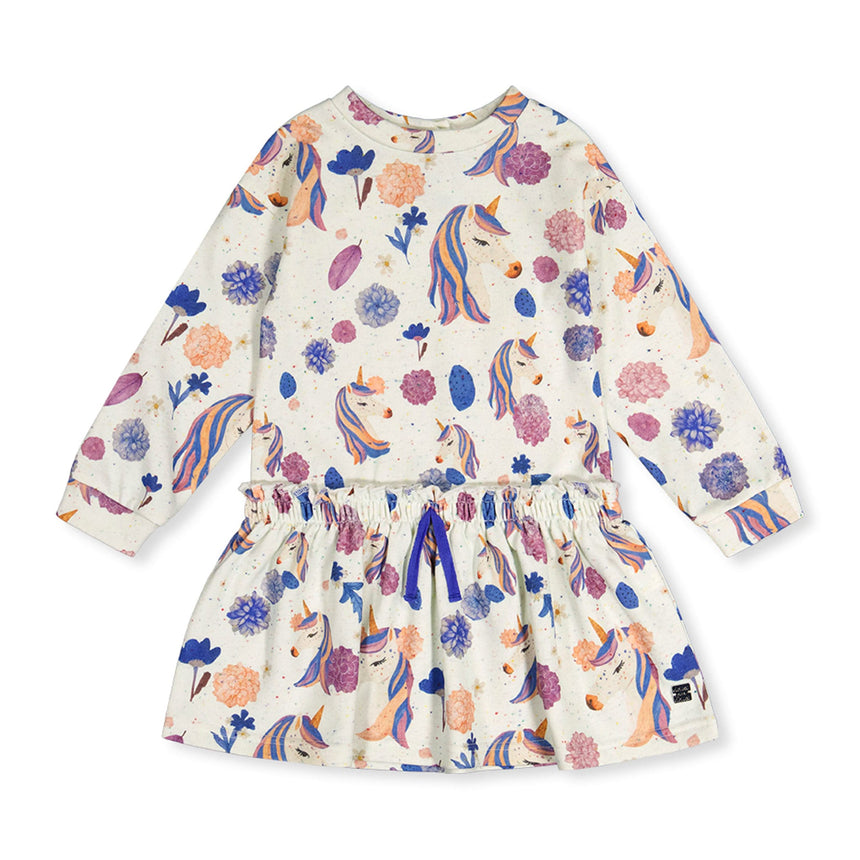 Robe Ouatée Licornes 7-10ans-Deux par Deux-Beige-7-2X2-J20L88-290C-CLÉMENT