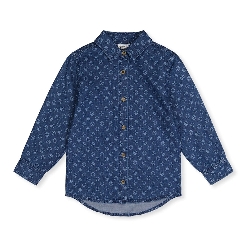 Chemise Smiley 7-10ans-Deux par Deux-Denim-7-2X2-J20M15-315C-CLÉMENT