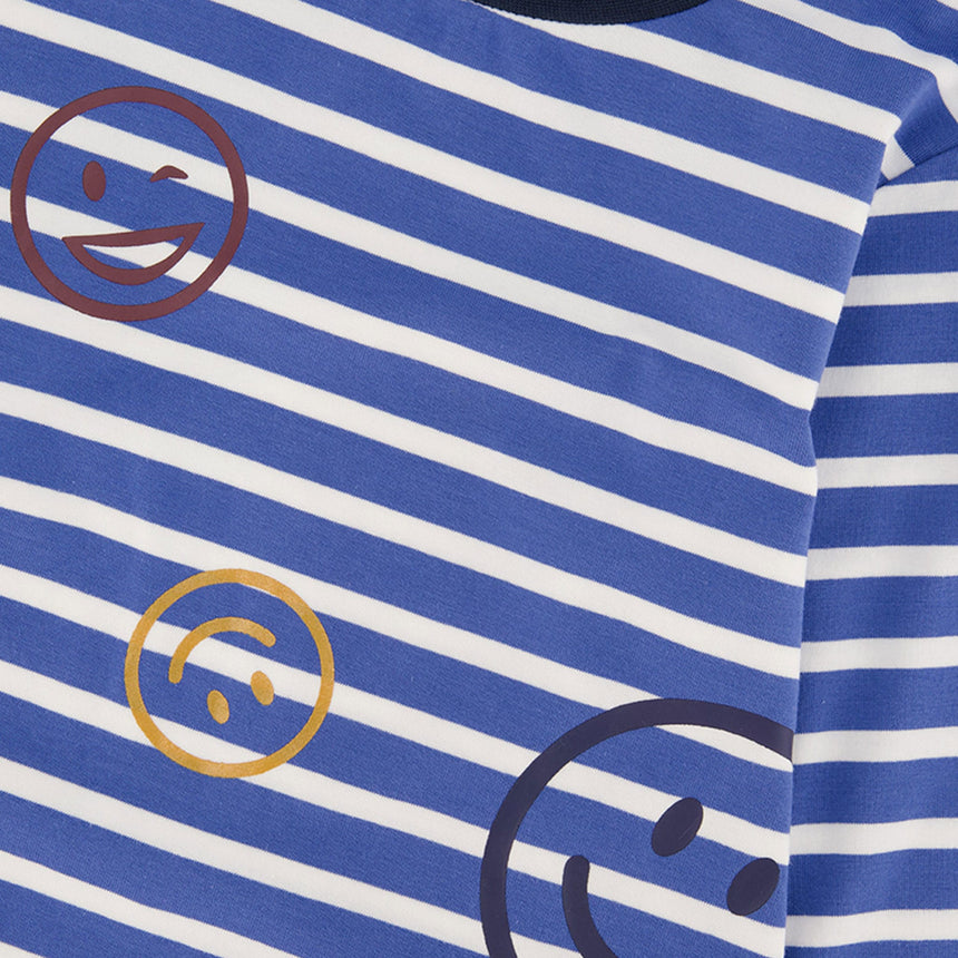 T-shirt Rayé Smiley 7-10ans-Deux par Deux-2X2-J20M73-316C-CLÉMENT