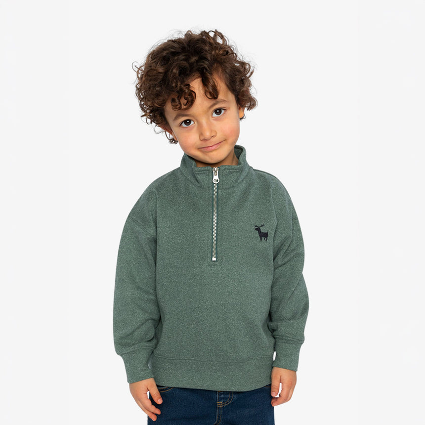 Gilet Ouaté Zip Vert 3-6ans-Deux par Deux-2X2-J20OB71-323B-CLÉMENT