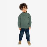 Gilet Ouaté Zip Vert 7-10ans-Deux par Deux-2X2-J20OB71-323C-CLÉMENT