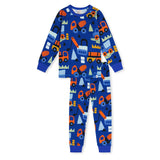 Pyjama Camions 3-6ans-Deux par Deux-Bleu Royal-3-2X2-J20PB10-225B-CLÉMENT